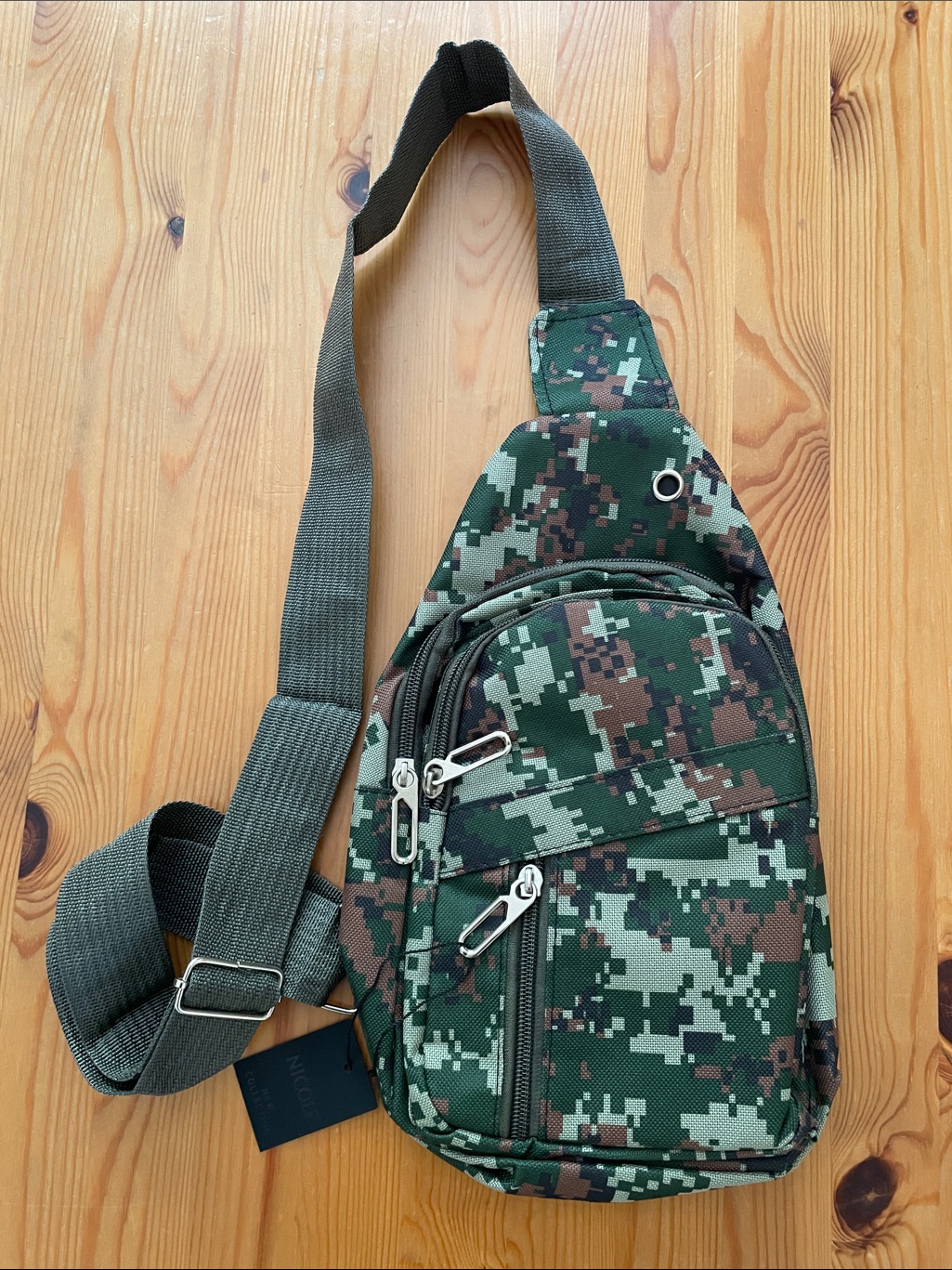 Digital Camo Crossbody Sling Bag Unisex - Green